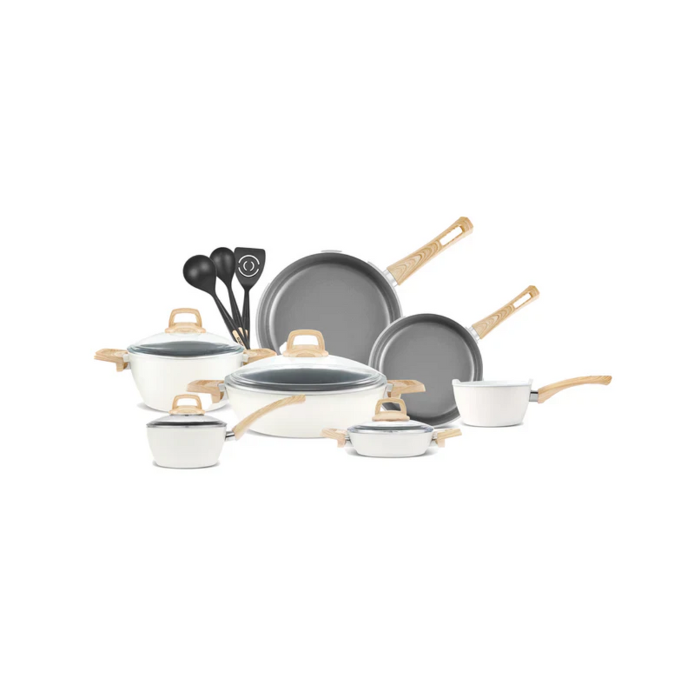 Karaca Swiss Crystal Coating Cookware Induction Set – 15 Piece - Karrari