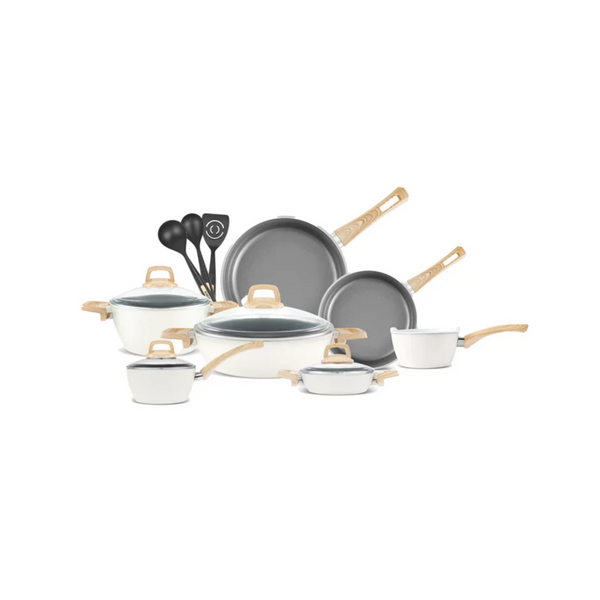 Karaca Swiss Crystal Coating Cookware Induction Set – 15 Piece - Karrari