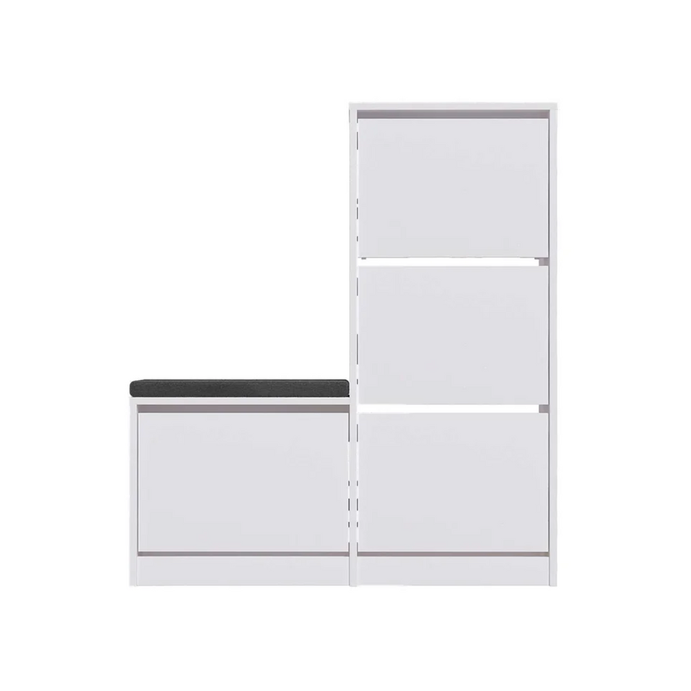 DUDE Shoe Cabinet with Compartments & Bench - Karrari