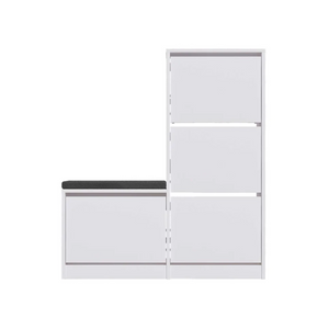 DUDE Shoe Cabinet with Compartments & Bench - Karrari