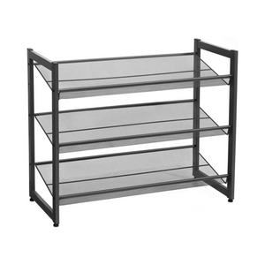 3-Tier Stackable Metal Shoe Rack - Adjustable Shelves - Karrari