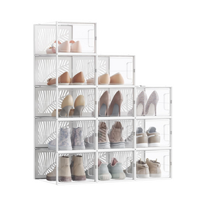Set of 12 Clear Stackable Shoe Storage Boxes - Karrari