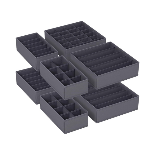 Set of 8 Fabric Underwear Storage Drawer Organisers - Karrari