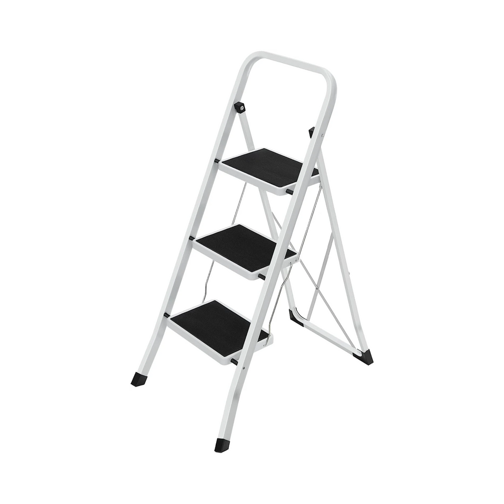 3-Step Folding Steel Ladder (150kg Capacity, Anti-Slip) - Karrari