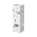 Square Metal Umbrella Stand with Drip Tray & 4 Hooks - Karrari
