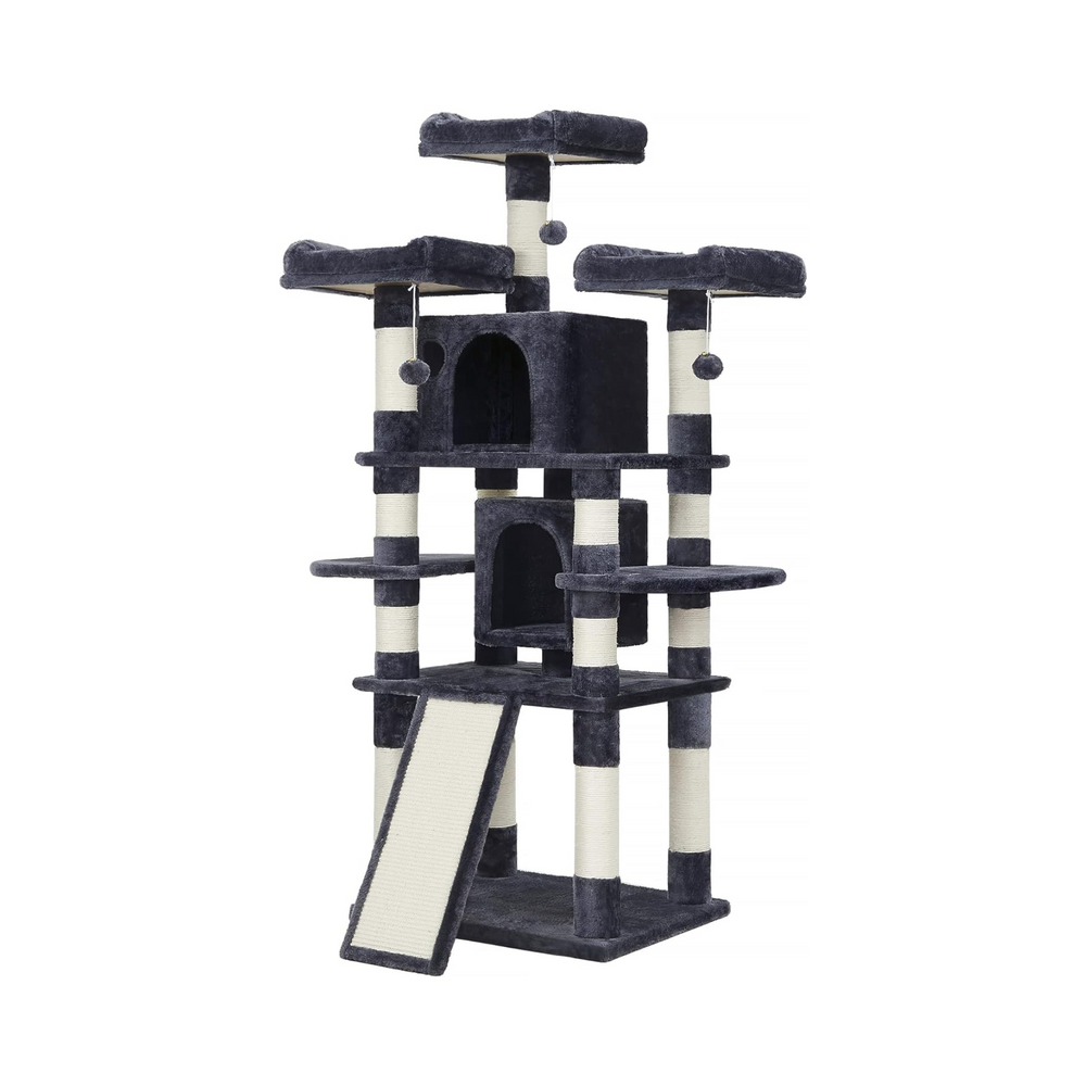 Large Smoke Grey Cat Tower with Scratching Posts - Karrari