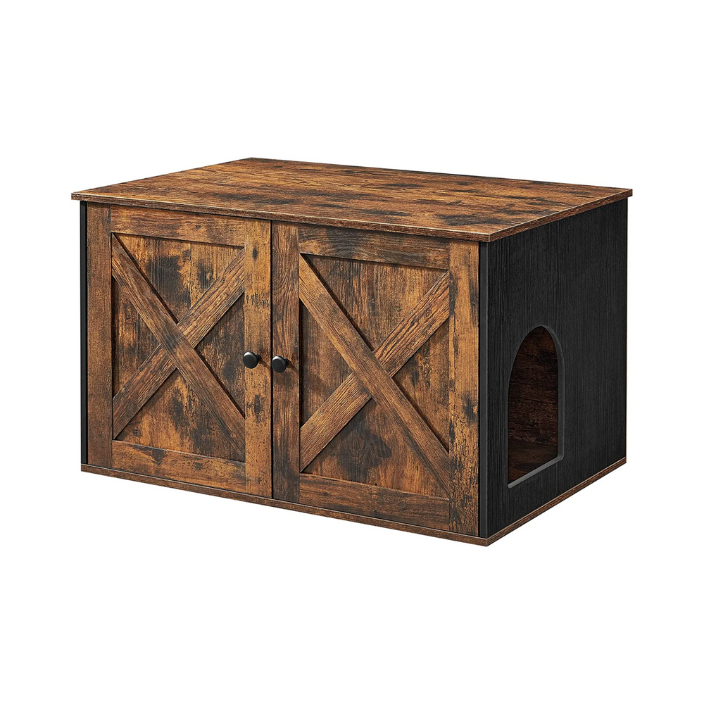 Vintage Cat Litter Tray Cabinet - Doors (Easy Assembly) - Karrari