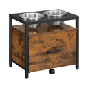 Raised Dog Feeding Station with 2 Bowls & Drawer - Karrari
