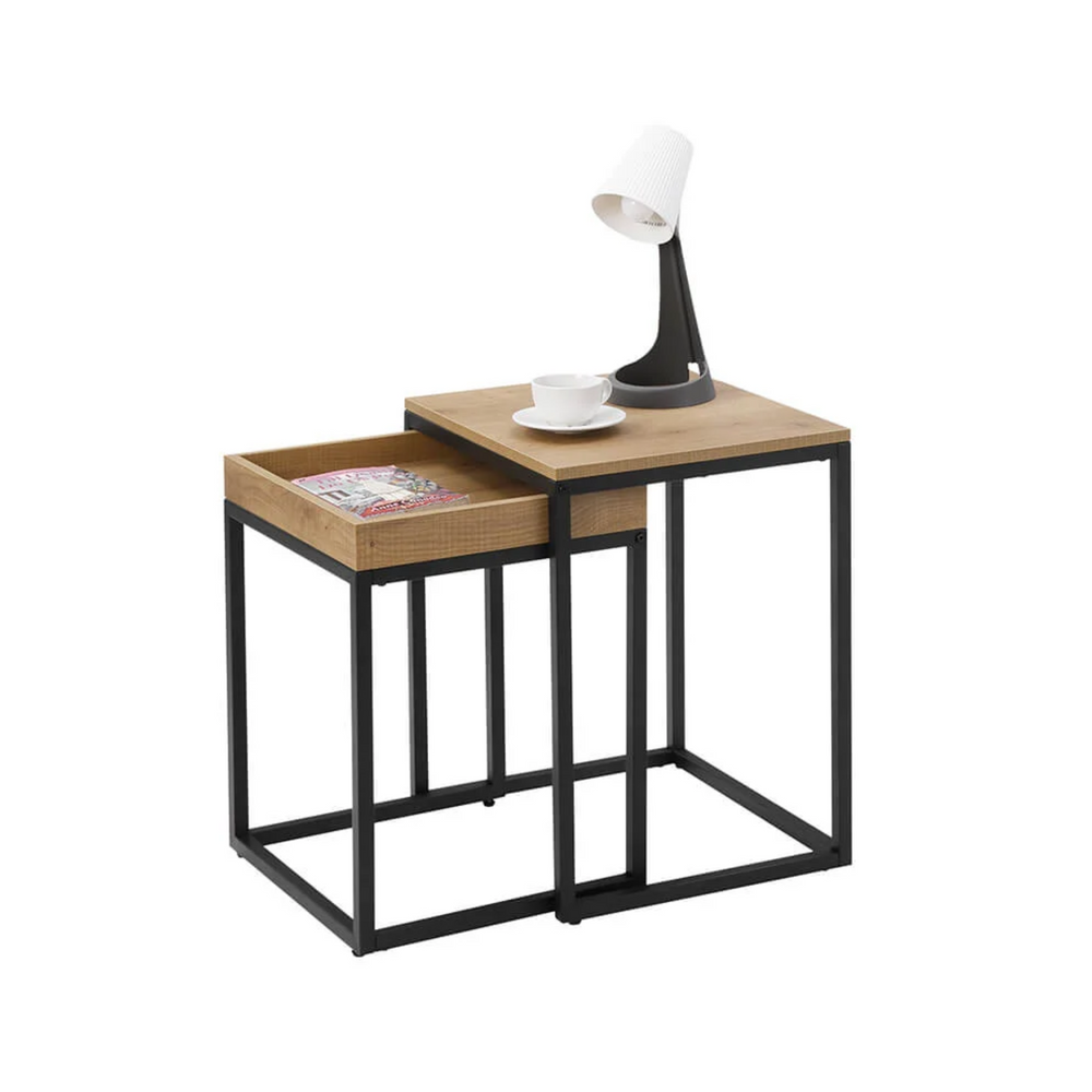 Industrial Nesting Side Tables (Set of 2) - Karrari