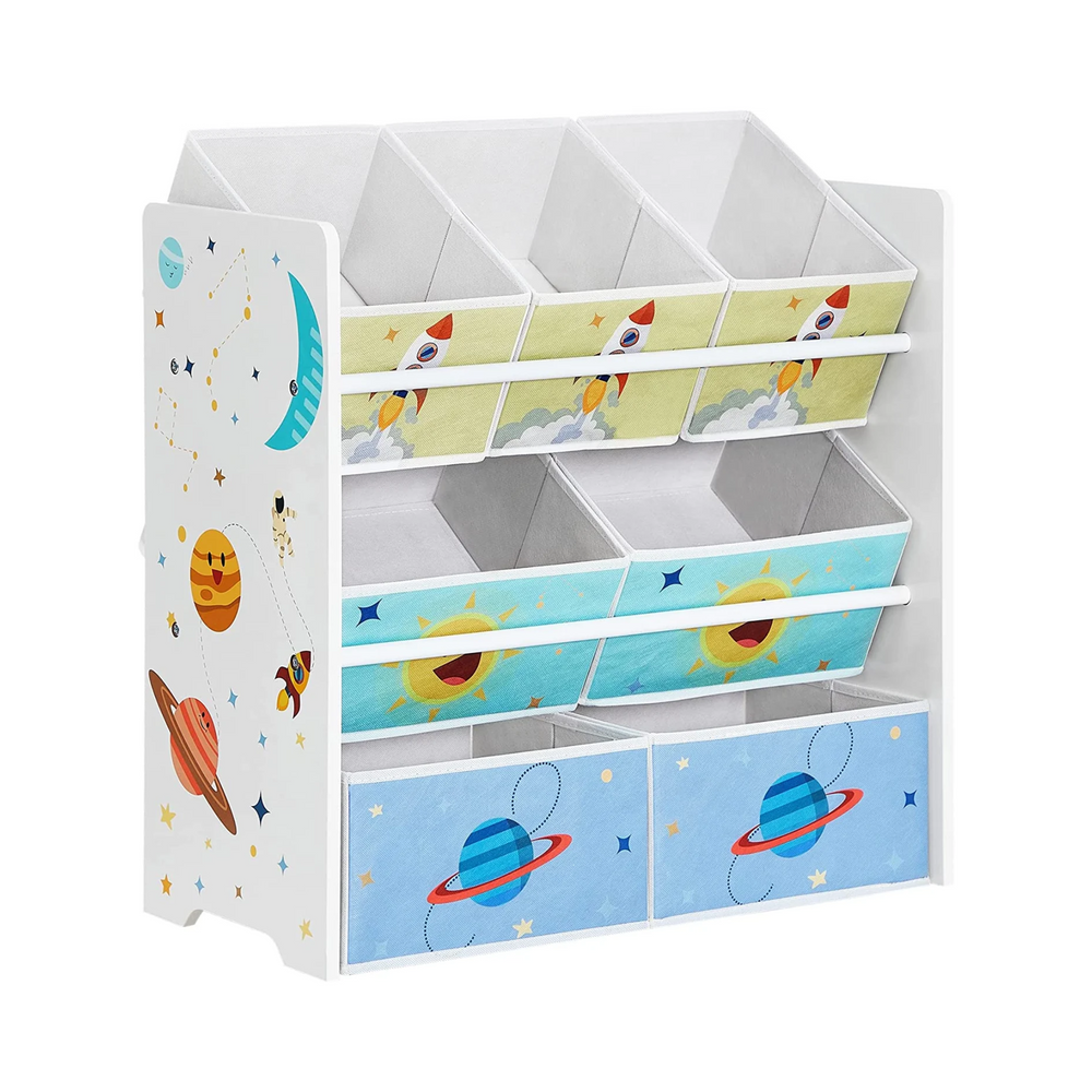 Kids Toy Shelf with 7 Fabric Storage Bins - Karrari