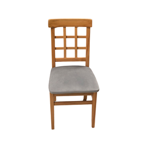 Rustic Wooden Dining Chair with Cushioned Seat