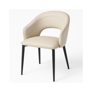 Creamy Curved-Back Dining Chairs (Set of 2)