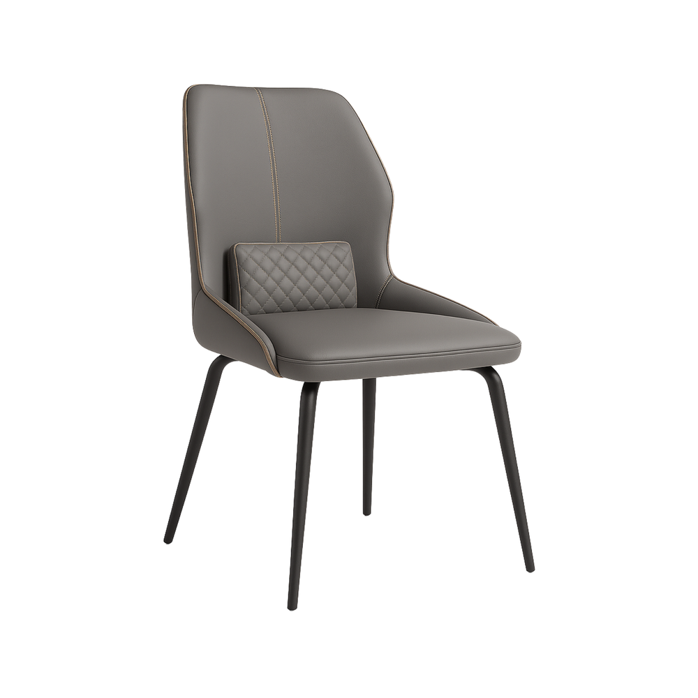 Grey Upholstered Dining Chairs (Set of 2)