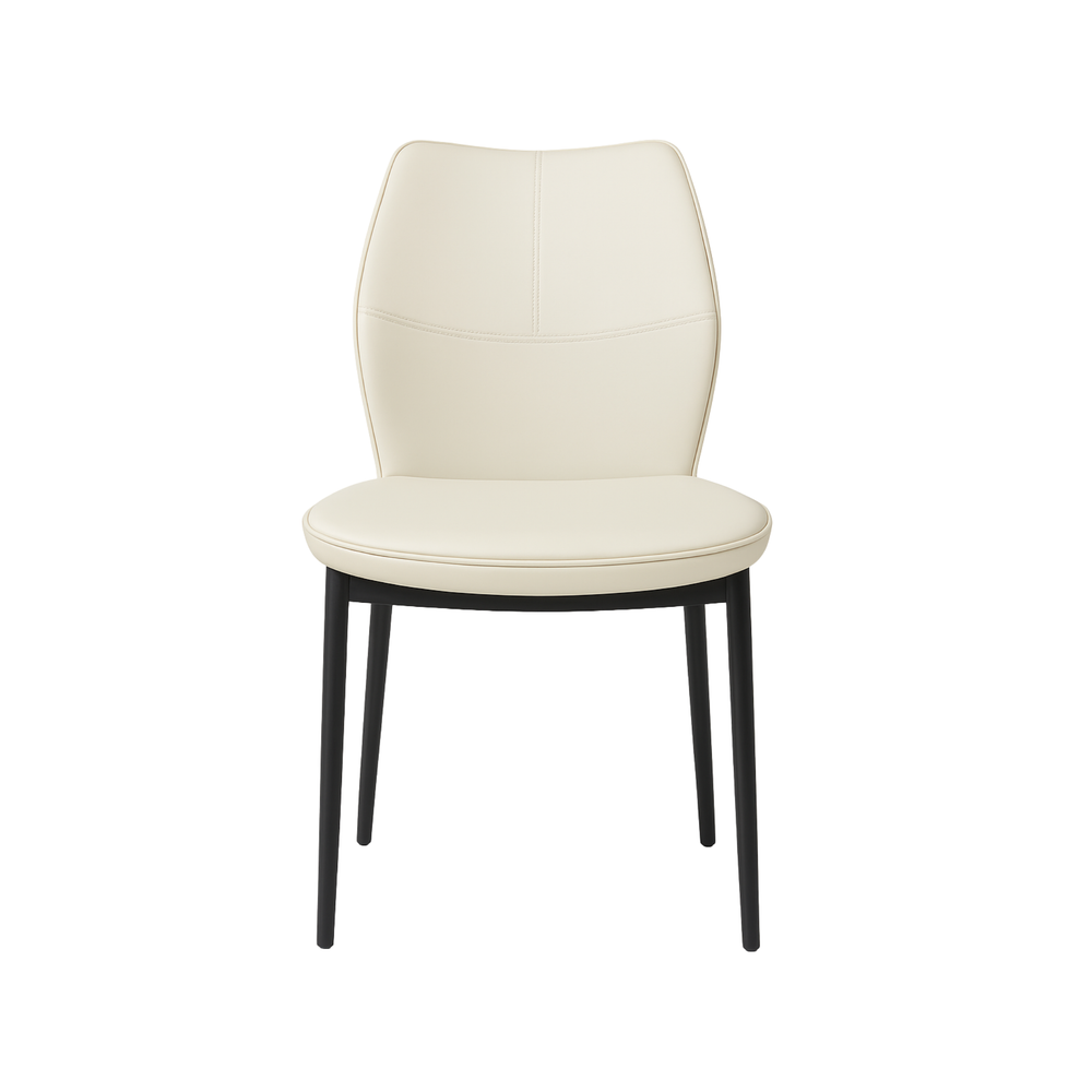 Creamy White Upholstered Dining Chairs (Set of 2)