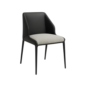 Black & Gray Upholstered Dining Chairs (Set of 2)