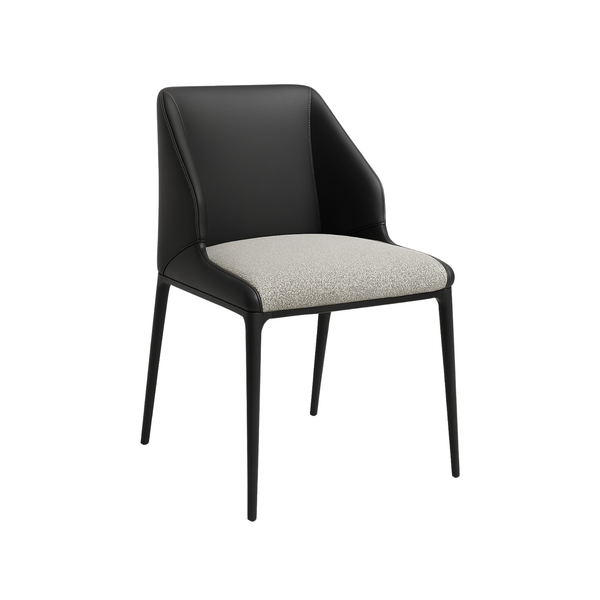 Black & Gray Upholstered Dining Chairs (Set of 2)