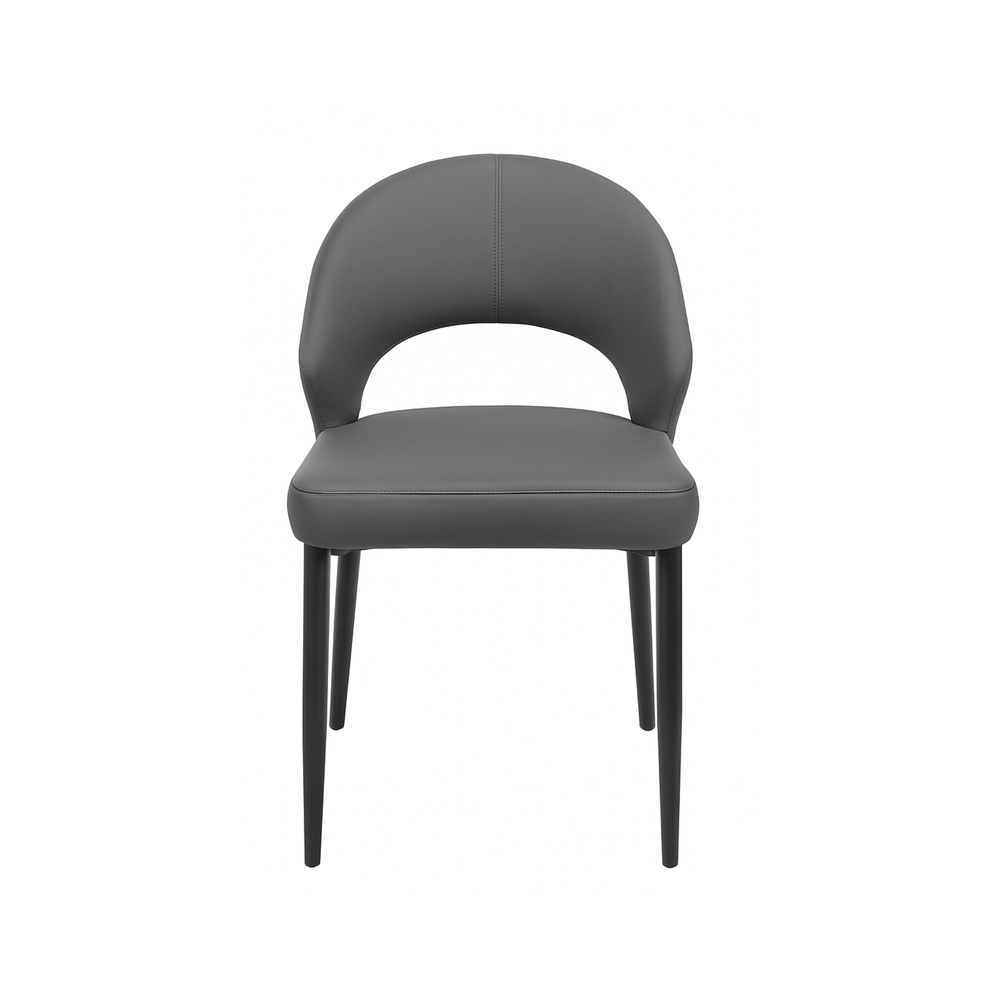 Grey Faux Leather Dining Chairs (Set of 2)