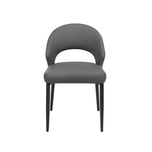 Grey Faux Leather Dining Chairs (Set of 2)
