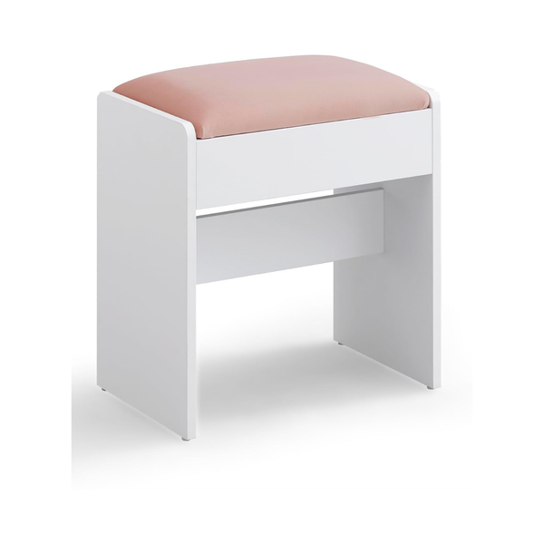 Velvet Makeup Stool with Non-Slip Foot Pads