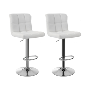 Breakfast Bar Stools with Chrome Base (Set of 2)