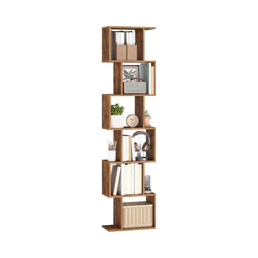 6-Tier Storage Shelf – Bookcase & Room Divider