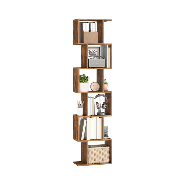 6-Tier Storage Shelf – Bookcase & Room Divider