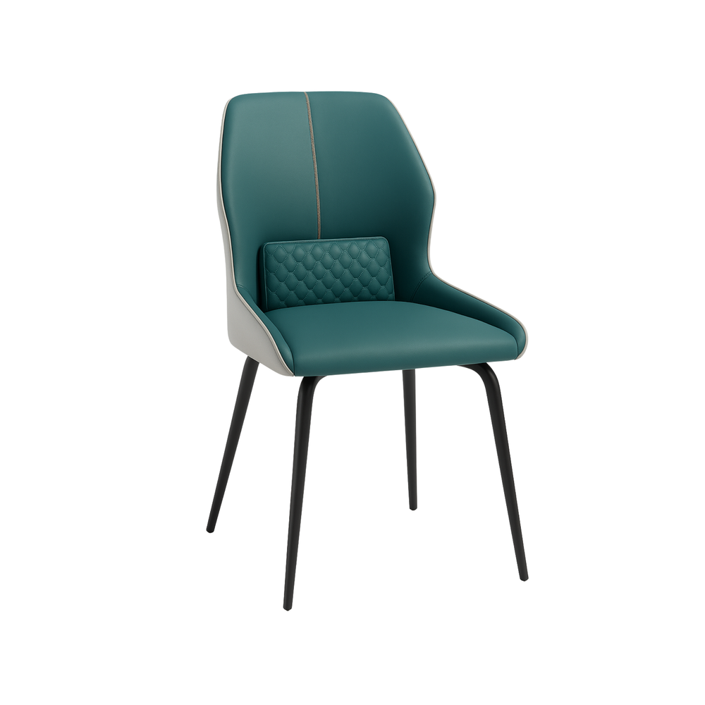 Teal Upholstered Dining Chairs (Set of 2)