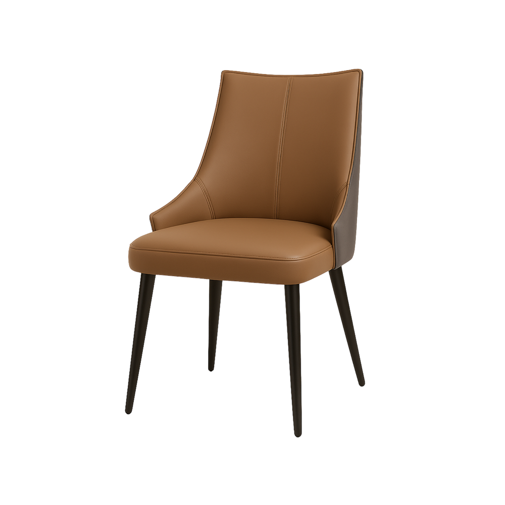 Two-Tone Faux Leather Dining Chairs (Set of 2)