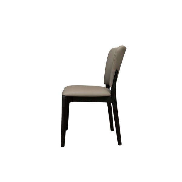 Taupe Faux Leather Dining Chairs (Set of 2)