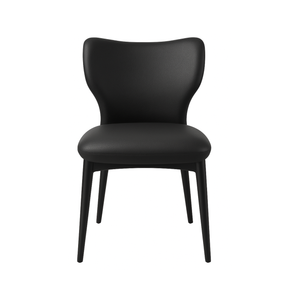 Black Faux Leather Dining Chairs (Set of 2)