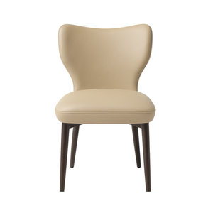 Beige Faux Leather Dining Chairs (Set of 2)