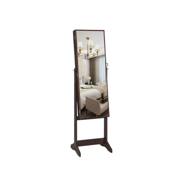 Wooden Look Freestanding Jewellery Cabinet