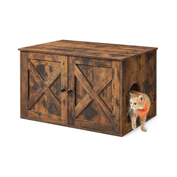 Vintage Cat Litter Tray Cabinet - Doors (Easy Assembly) - Karrari