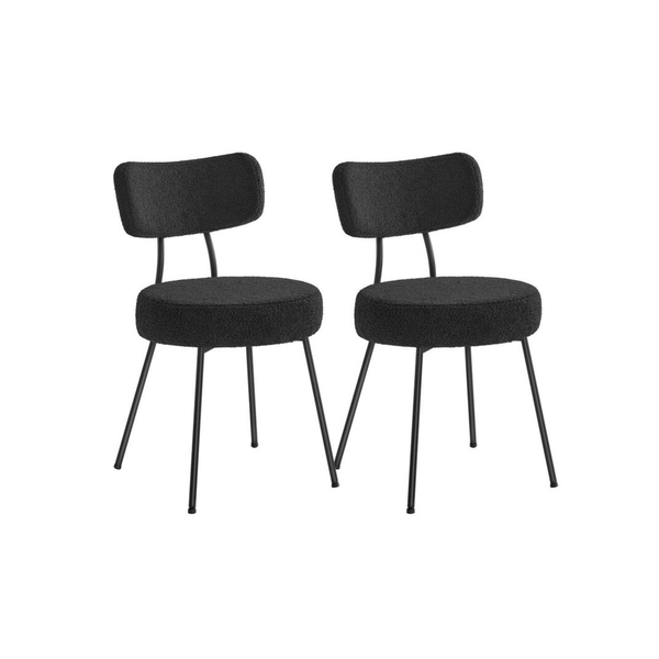 Upholstered Dining Chairs with Curved Backrest (Set of 2) - Karrari