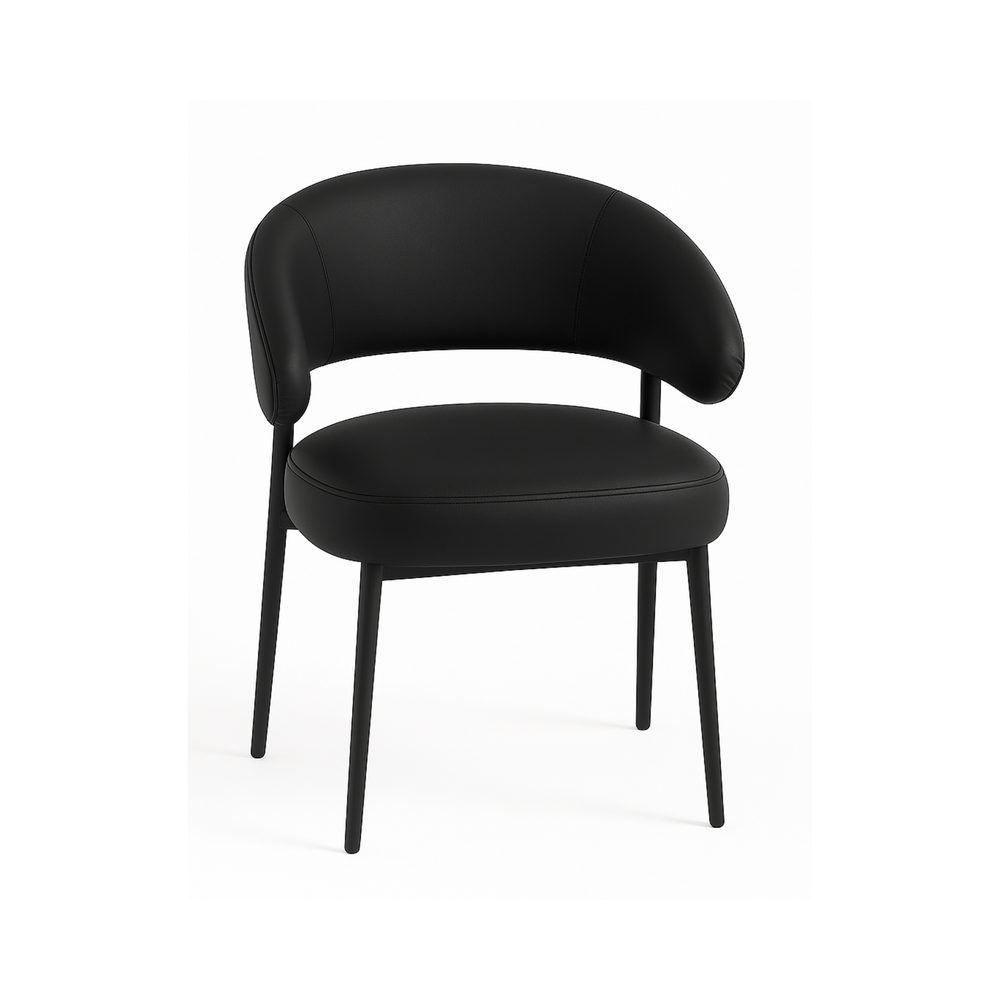 Black Faux Leather Dining Chairs (Set of 2) - Karrari