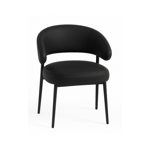 Black Faux Leather Dining Chairs (Set of 2) - Karrari