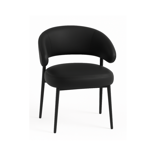 Black Faux Leather Dining Chairs (Set of 2) - Karrari