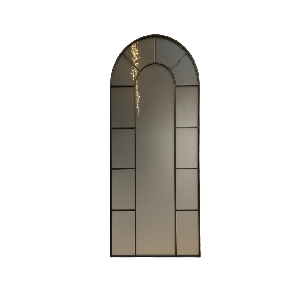 Tall Arched Mirror – Black Metal Frame