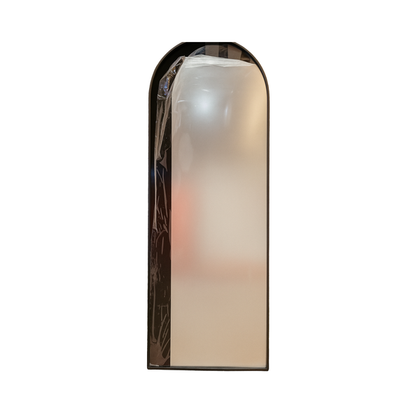 Tall Arched Full-Length Black Metal Wall Mirror - Karrari