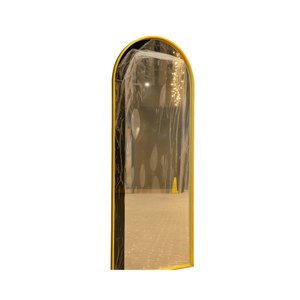 Tall Arched Full-Length Gold Metal Wall Mirror - Karrari