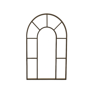 Arched Black Wall Mirror - Metal Frame