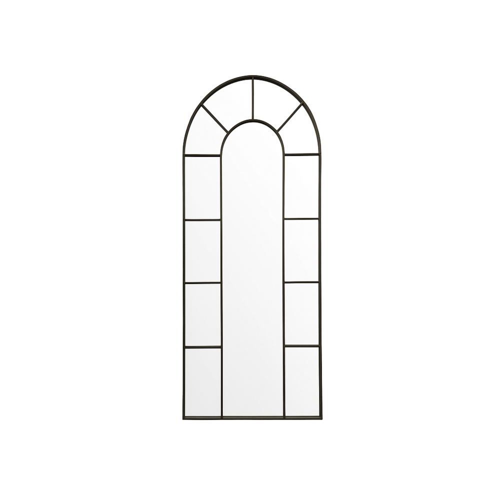 Tall Arched Mirror – Black Metal Frame - Karrari