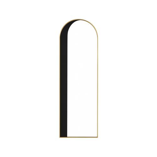 Tall Arched Full-Length Gold Metal Wall Mirror - Karrari