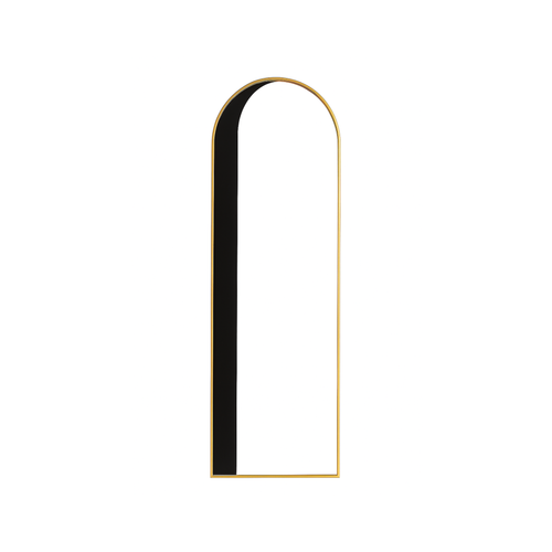 Tall Arched Full-Length Black Metal Frame Mirror - Karrari