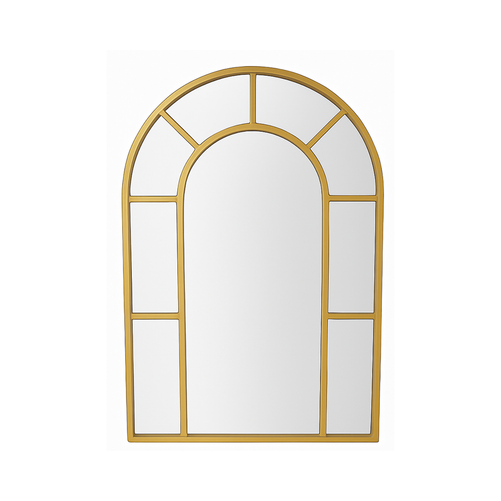 Window Wall Mirror -Gold Metal Frame - Karrari