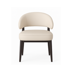 Cream Faux Leather Dining Chairs (Set of 2)