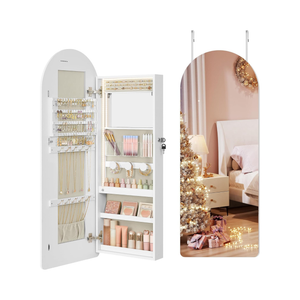 Lockable LED Jewellery Cabinet with Mirror