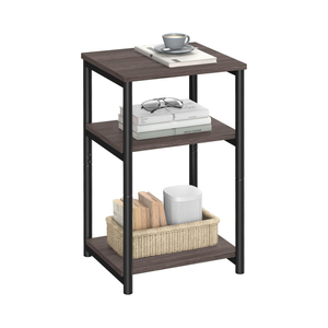 Tall Side Table in Chestnut Brown & Black