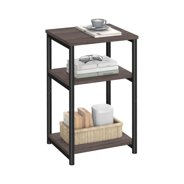 Tall Side Table in Chestnut Brown & Black