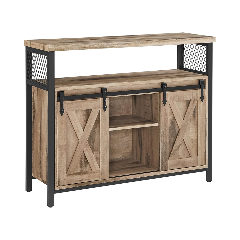 Sideboard with 2 Sliding Barn Doors